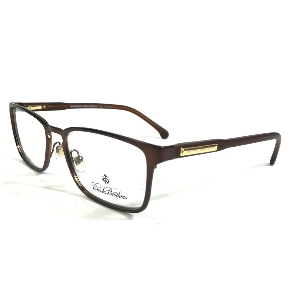 Brooks Brothers Eyeglasses Frames BB1031 1664 Brown Rectangular 53-17-140